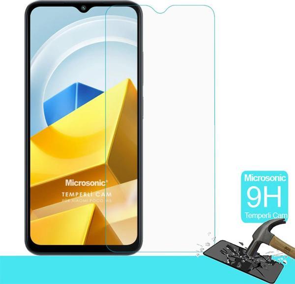 Microsonic Xiaomi Poco M5 Tempered Glass Cam Ekran Koruyucu - Image 1