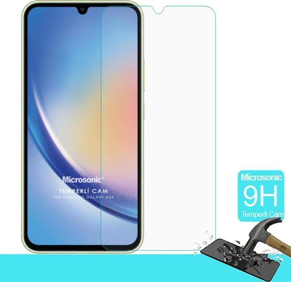 Microsonic Samsung Galaxy A34 Tempered Glass Cam Ekran Koruyucu - Image 1