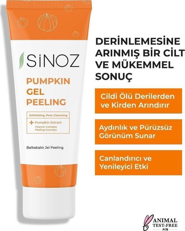 Sinoz Pumpkin Jel - Balkabağı Özlü, Ölü Derilerden Arındıran, Yenileyici Yüz Peelingi 100 Ml - Image 1