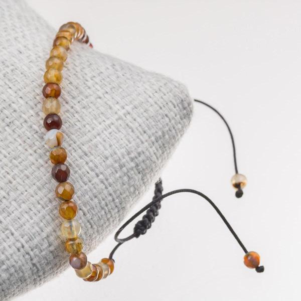 Taşta Moda Akik Taşı Bileklik-4 Mm (Ayarlanabilir) - Image 1