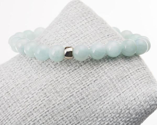 Taşta Moda Akuamarin Taşı Bileklik-8Mm - Image 1