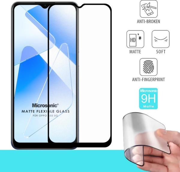 Microsonic Oppo A55 5G Seramik Matte Flexible Ekran Koruyucu Siyah - Image 1