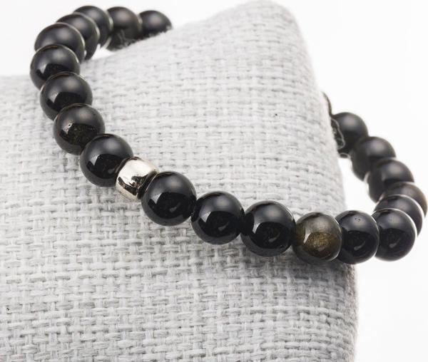 Taşta Moda Golden Obsidyen Taşı Bileklik-8 Mm - Image 1