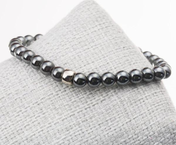 Taşta Moda Hematit Taşı Bileklik-6 Mm - Image 1