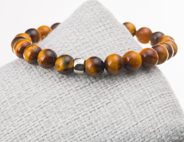 Taşta Moda Kaplan Gözü Taşı Bileklik-8 Mm - Image 1