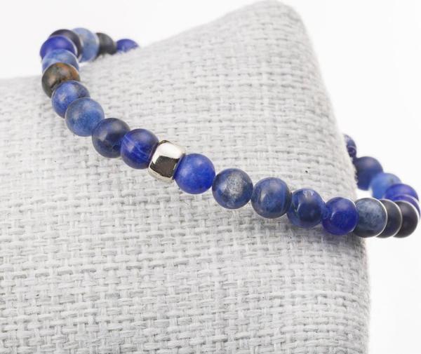 Taşta Moda Sodalit Taşı Bileklik-6 Mm - Image 1