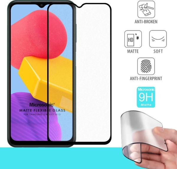 Microsonic Samsung Galaxy M13 Seramik Matte Flexible Ekran Koruyucu Siyah - Image 1