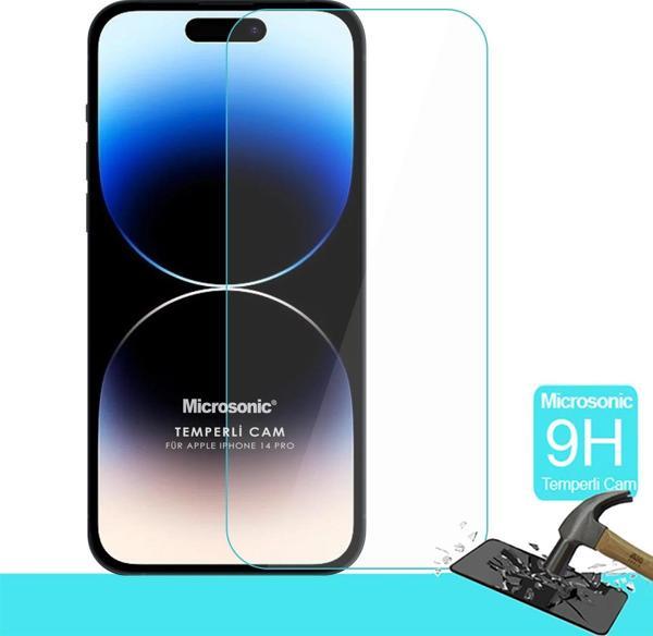 Microsonic Apple iPhone 14 Pro Tempered Glass Cam Ekran Koruyucu - Image 1