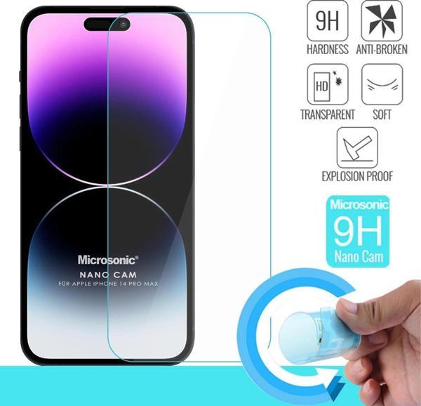 Microsonic Apple iPhone 14 Pro Max Nano Glass Cam Ekran Koruyucu - Image 1
