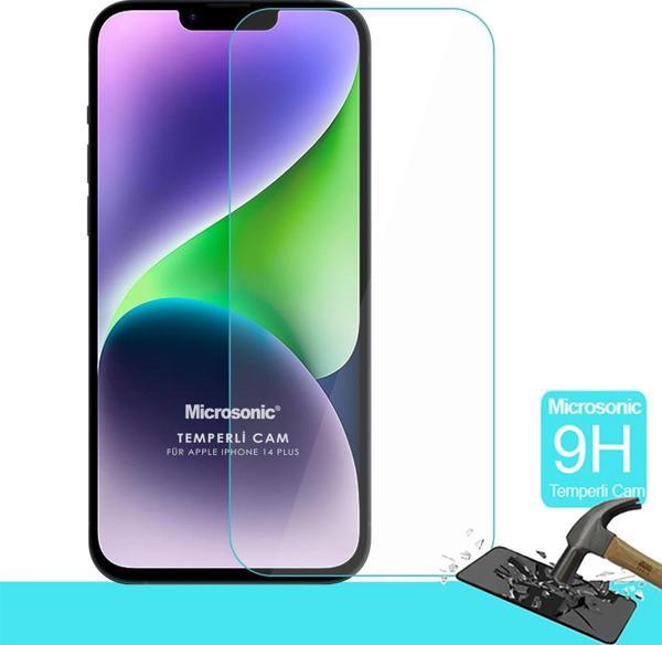 Microsonic Apple iPhone 14 Plus Tempered Glass Cam Ekran Koruyucu - Image 1
