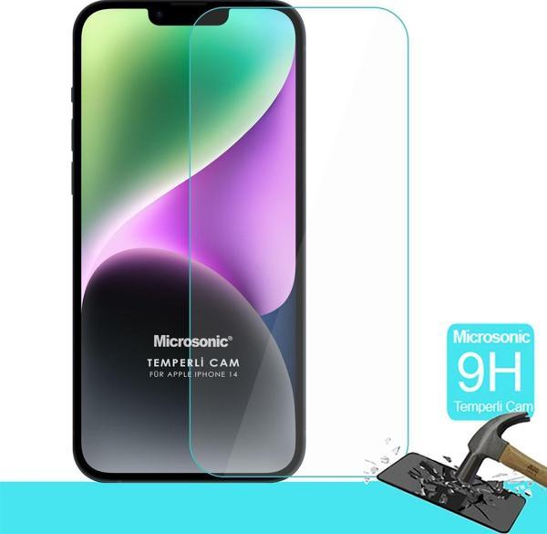 Microsonic Apple iPhone 14 Tempered Glass Cam Ekran Koruyucu - Image 1