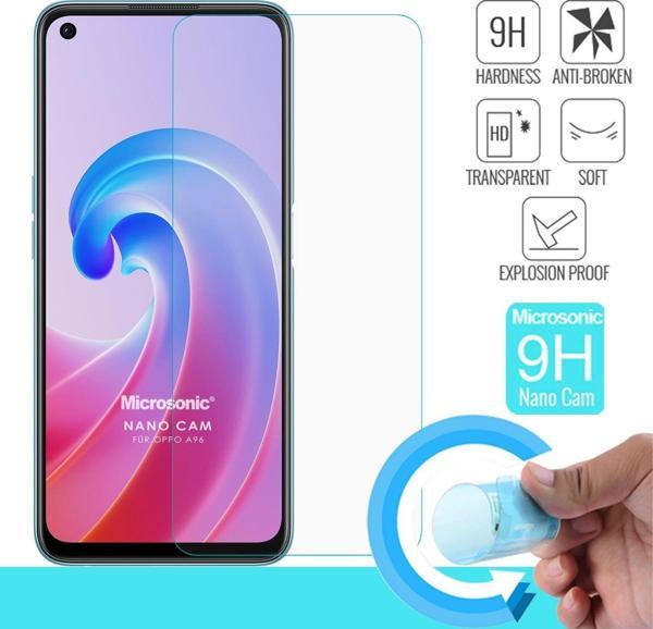 Microsonic Oppo A96 Nano Glass Cam Ekran Koruyucu - Image 1