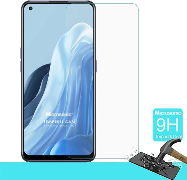 Microsonic Oppo Reno 7 4G Tempered Glass Cam Ekran Koruyucu - Image 1