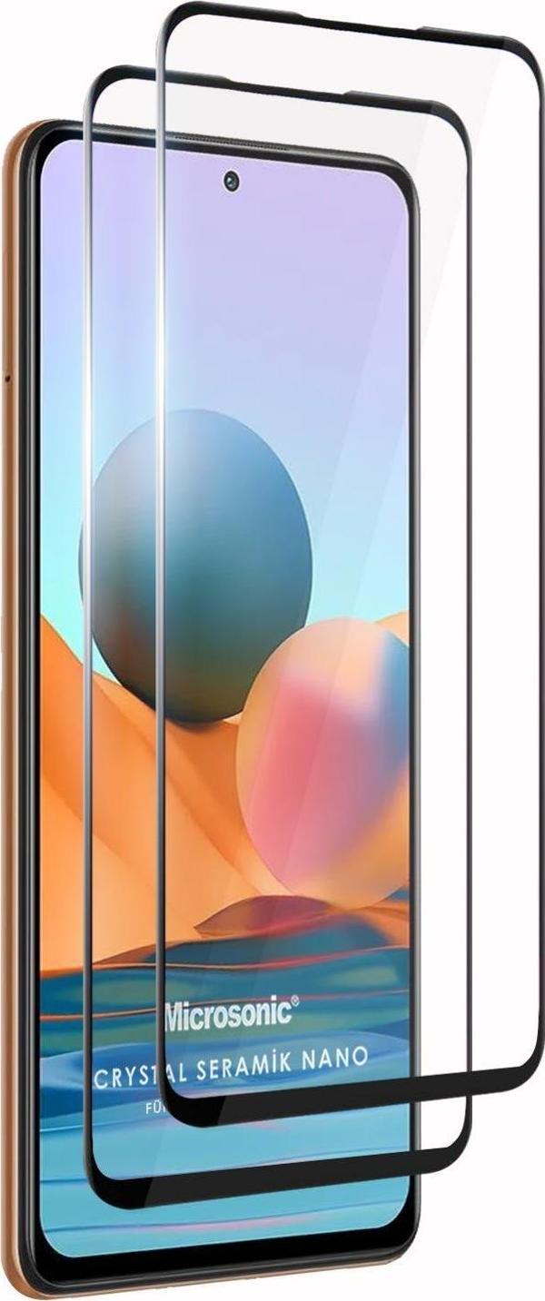 Microsonic Xiaomi Redmi Note 10 Pro Max Crystal Seramik Nano Ekran Koruyucu Siyah (2 Adet) - Image 1
