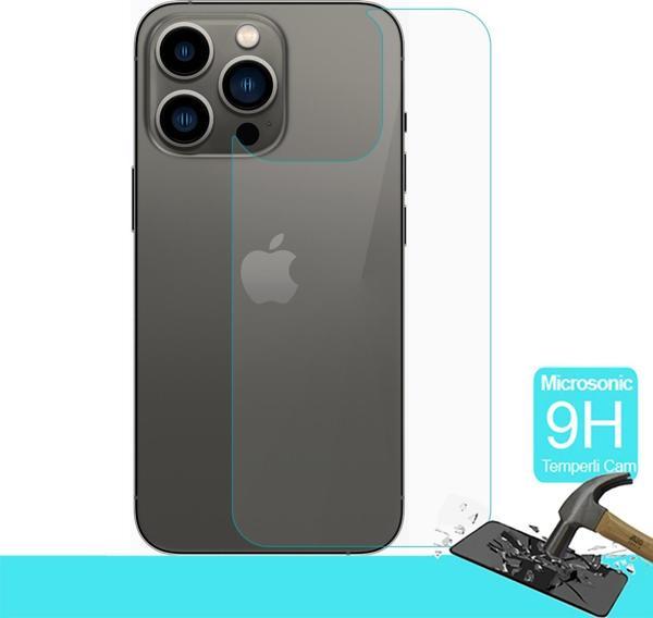 Microsonic Apple iPhone 13 Pro Max Arka Temperli Cam Ekran Koruyucu - Image 1