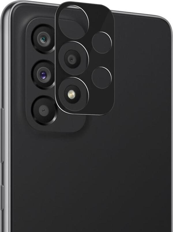 Microsonic Samsung Galaxy A73 5G Kamera Lens Koruma Camı V2 Siyah - Image 1