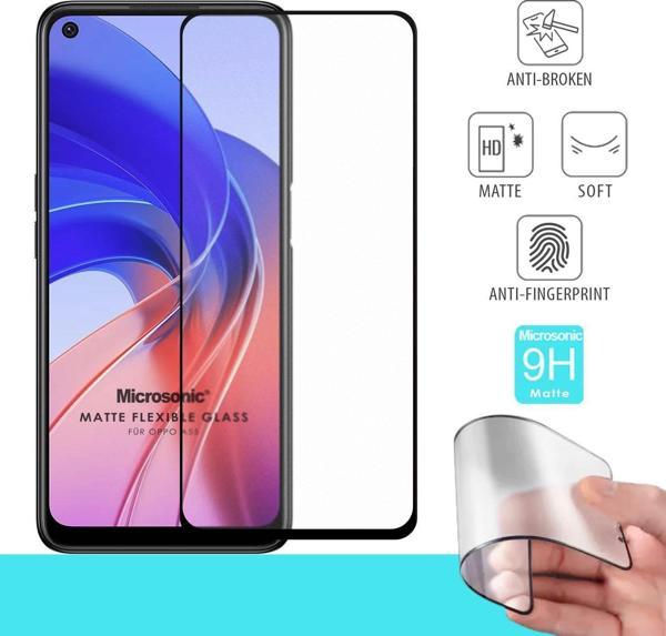 Microsonic Oppo A55 4G Seramik Matte Flexible Ekran Koruyucu Siyah - Image 1
