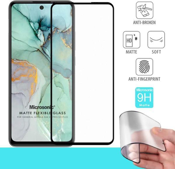 Microsonic General Mobile GM 22 Plus Seramik Matte Flexible Ekran Koruyucu Siyah - Image 1