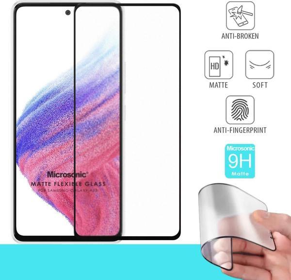 Microsonic Samsung Galaxy A73 5G Seramik Matte Flexible Ekran Koruyucu Siyah - Image 1