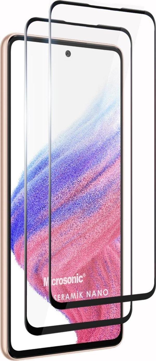 Microsonic Samsung Galaxy A73 5G Crystal Seramik Nano Ekran Koruyucu Siyah (2 Adet) - Image 1
