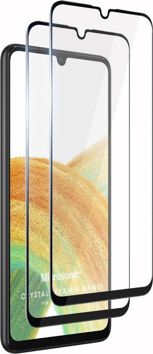 Microsonic Samsung Galaxy A33 5G Crystal Seramik Nano Ekran Koruyucu Siyah (2 Adet) - Image 1