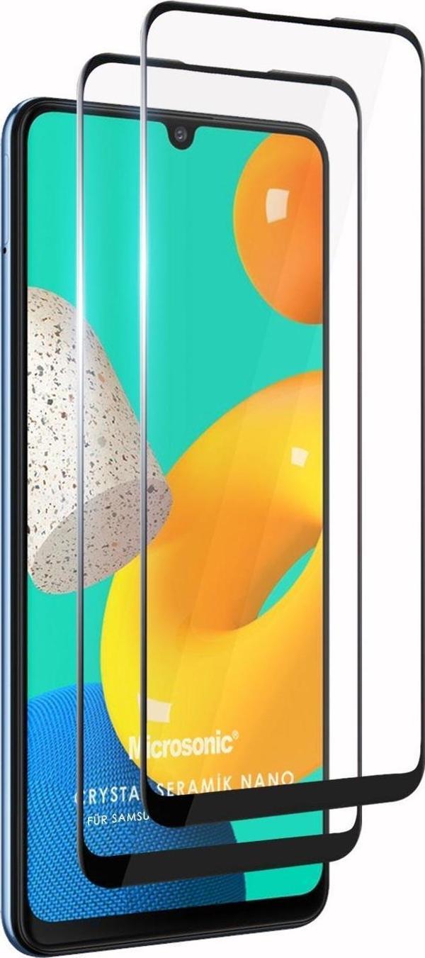 Microsonic Samsung Galaxy M32 4G Crystal Seramik Nano Ekran Koruyucu Siyah (2 Adet) - Image 1