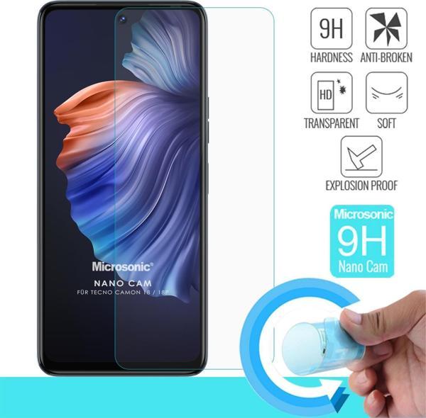 Microsonic TECNO Camon 18P Nano Glass Cam Ekran Koruyucu - Image 1