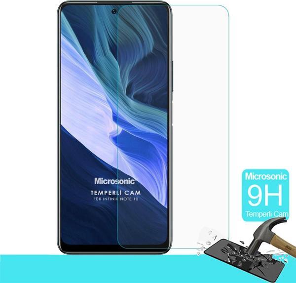 Microsonic Infinix Note 10 Tempered Glass Cam Ekran Koruyucu - Image 1