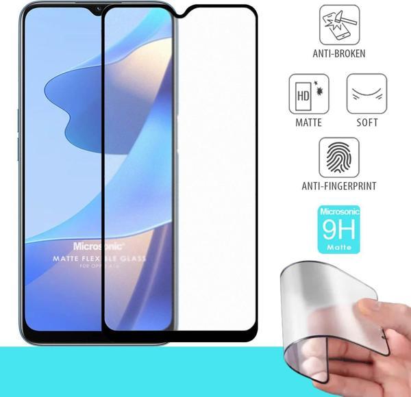Microsonic Oppo A16 Seramik Matte Flexible Ekran Koruyucu Siyah - Image 1