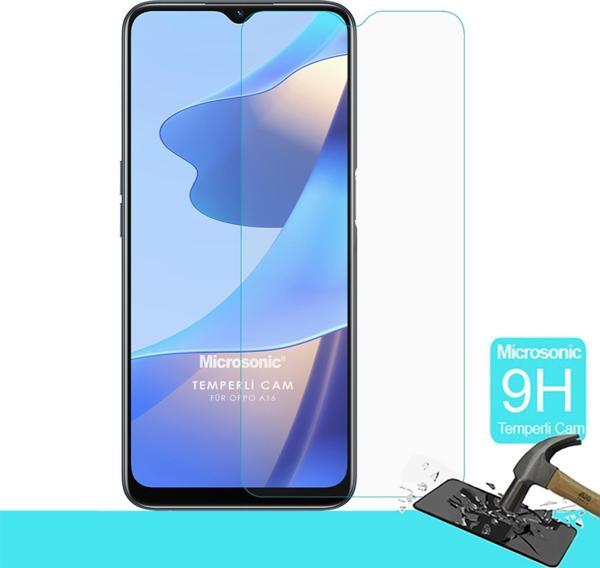 Microsonic Oppo A16 Tempered Glass Cam Ekran Koruyucu - Image 1