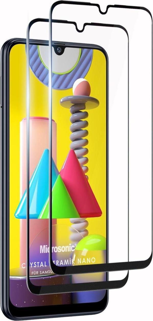 Microsonic Samsung Galaxy M31 Crystal Seramik Nano Ekran Koruyucu Siyah (2 Adet) - Image 1