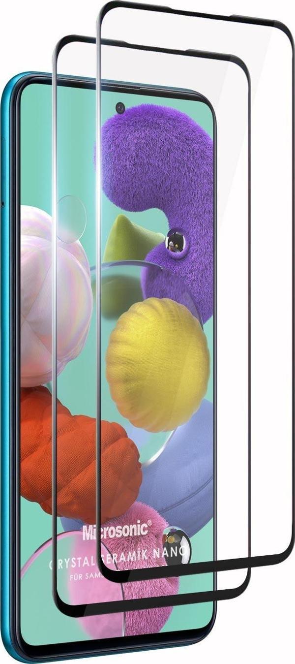 Microsonic Samsung Galaxy A51 Crystal Seramik Nano Ekran Koruyucu Siyah (2 Adet) - Image 1