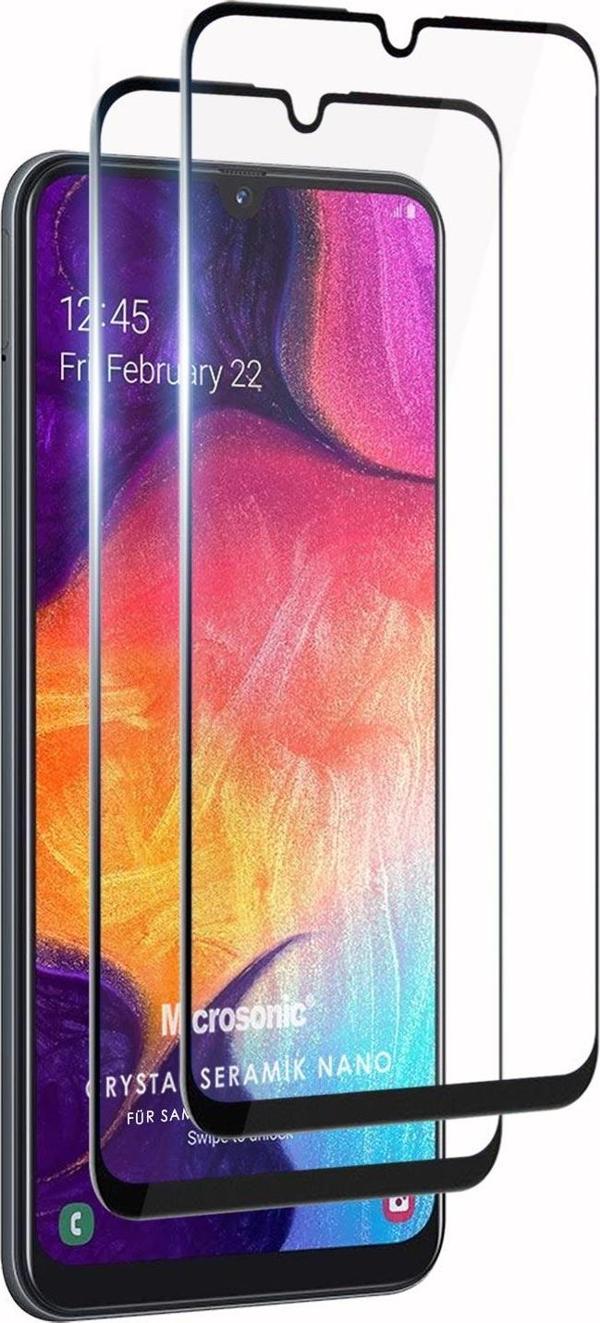 Microsonic Samsung Galaxy A20 Crystal Seramik Nano Ekran Koruyucu Siyah (2 Adet) - Image 1