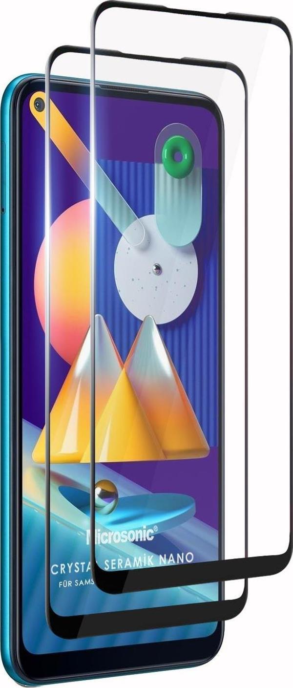 Microsonic Samsung Galaxy A11 Crystal Seramik Nano Ekran Koruyucu Siyah (2 Adet) - Image 1