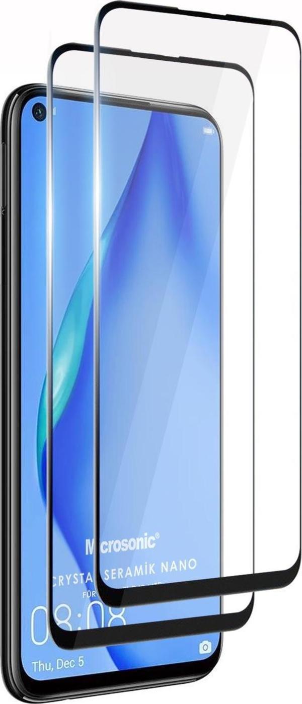 Microsonic Huawei P40 Lite Crystal Seramik Nano Ekran Koruyucu Siyah (2 Adet) - Image 1