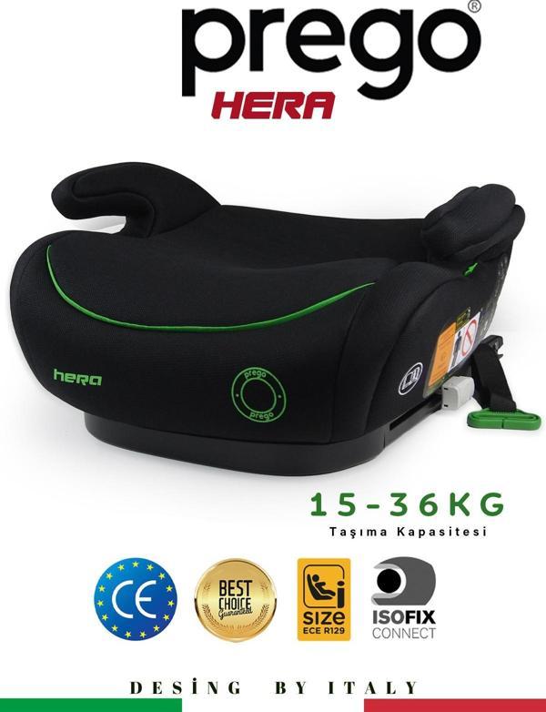 Prego Hera 15-36 Kg Emniyet Kemeriyle Kullanılabilen Isofixli Yükseltici Oto Koltuğu - Image 1