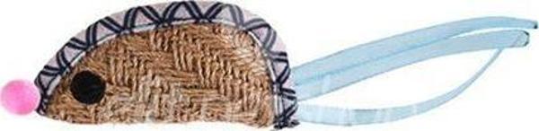 Zampa Kahverengi Hasır Fare Kedi Oyuncağı, 18x4,6 Cm - Image 1