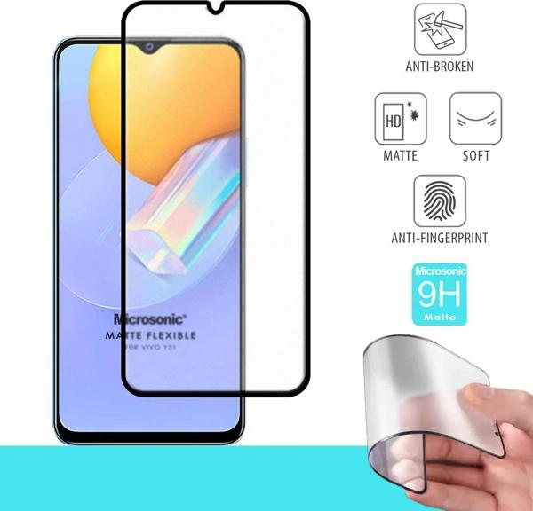 Microsonic Vivo Y31 Seramik Matte Flexible Ekran Koruyucu Siyah - Image 1