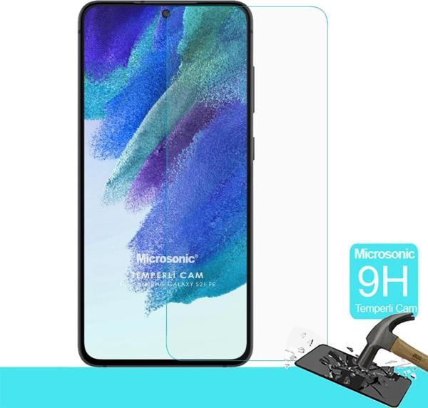 Microsonic Samsung Galaxy S21 FE Tempered Glass Cam Ekran Koruyucu - Image 1