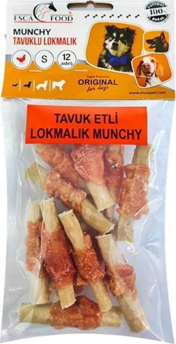 Esca Food Munchy Tavuk Etli Lokmalık Köpek Ödül Maması 12 Adet - Image 1