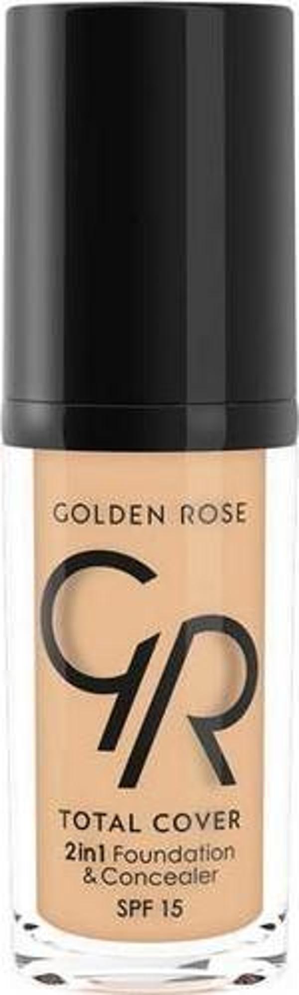 GOLDEN ROSE TOTAL COVER 2IN1 FOUNDATION&CONCEALER NO:21 - Image 1