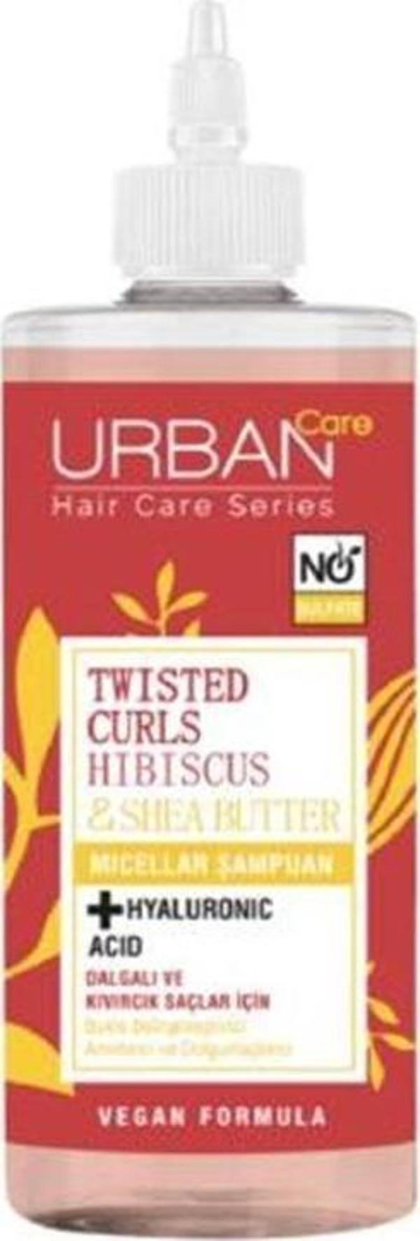 Urban Care Hibiscus&shea Butter Kıvırcık Ve Dalgalı Saçlara Özel Miselar Şampuan-sülfatsız-340 Ml - Image 1