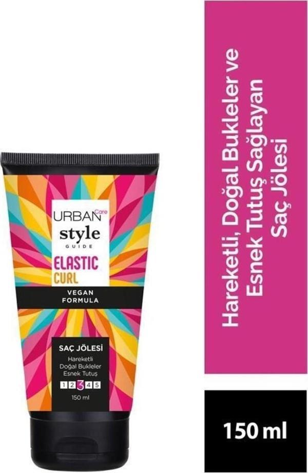 Urban Care Style Guide Elastic Curl Hareketli Doğal Bukleler Sağlayan Jöle-Esnek Tutuş-Vegan-150 ML - Image 1