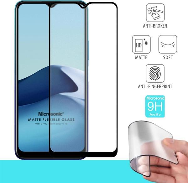 Microsonic Vivo Y20s Seramik Matte Flexible Ekran Koruyucu Siyah - Image 1