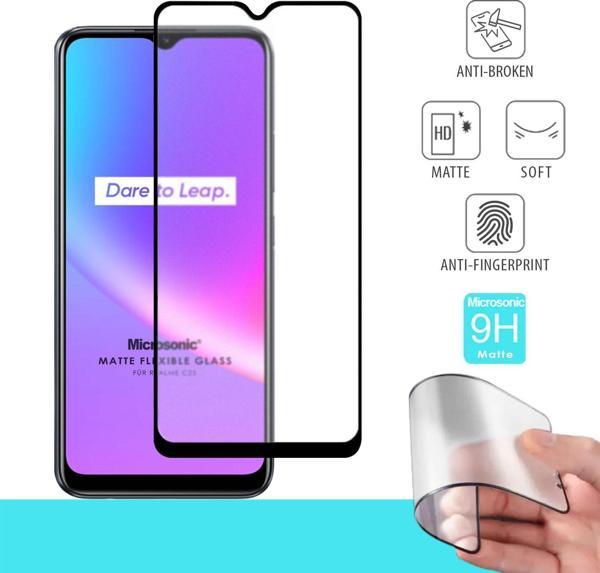 Microsonic Realme C25 Seramik Matte Flexible Ekran Koruyucu Siyah - Image 1