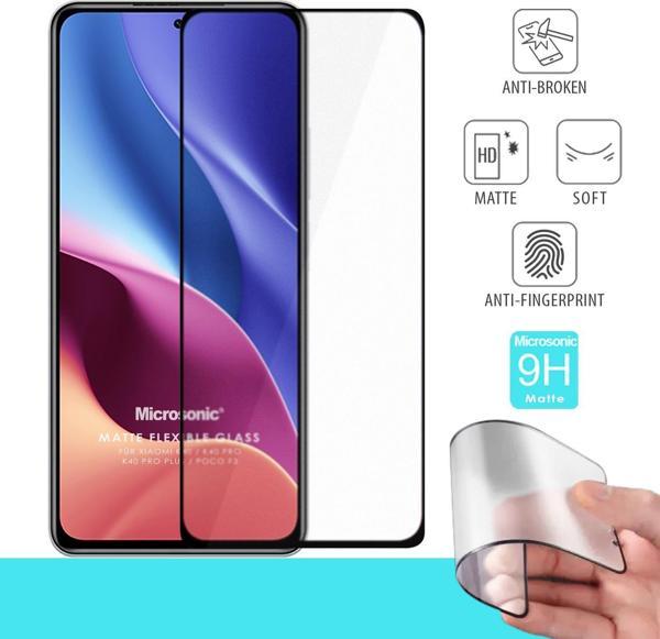 Microsonic Xiaomi Redmi K40 Pro Seramik Matte Flexible Ekran Koruyucu Siyah - Image 1