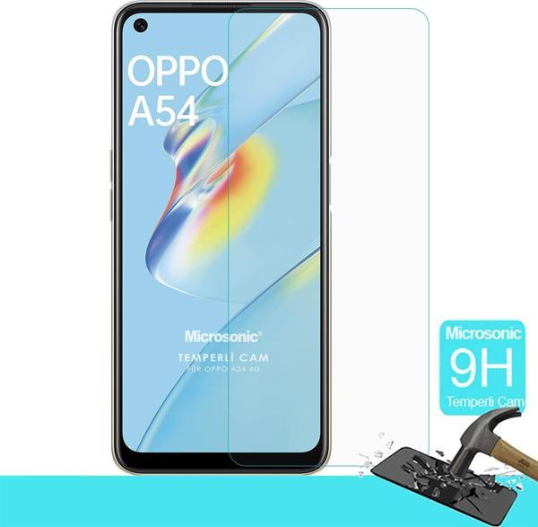 Microsonic Oppo A54 4G Tempered Glass Cam Ekran Koruyucu - Image 1
