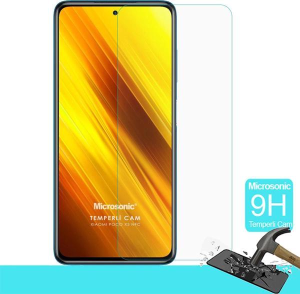 Microsonic Xiaomi Poco X3 Pro Tempered Glass Cam Ekran Koruyucu - Image 1