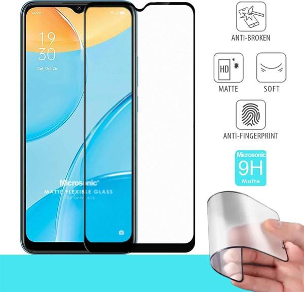 Microsonic Oppo A15s Seramik Matte Flexible Ekran Koruyucu Siyah - Image 1