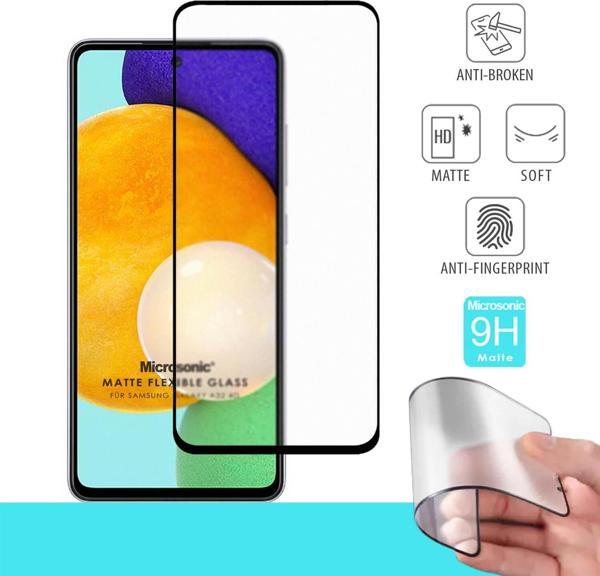 Microsonic Samsung Galaxy A32 4G Seramik Matte Flexible Ekran Koruyucu Siyah - Image 1